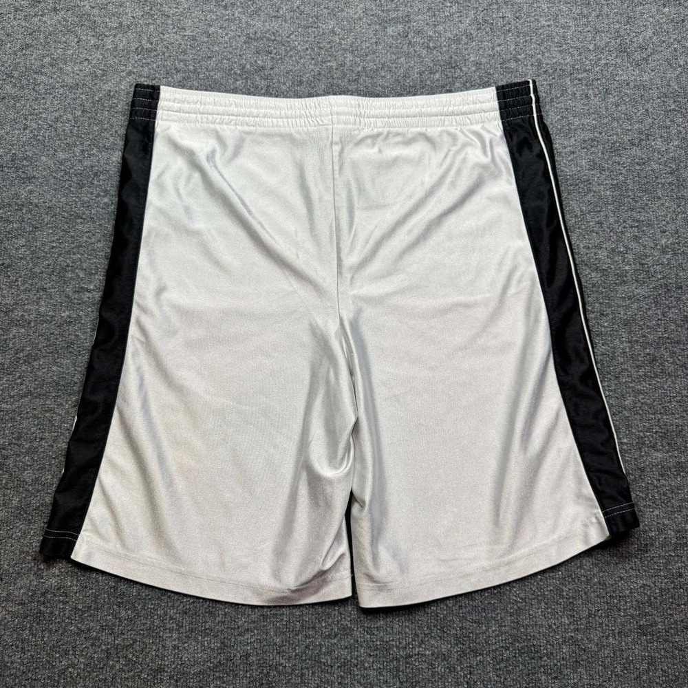 Reebok Track Shorts Mens M White Black Athletic‎ Gym Running Workout Bottoms